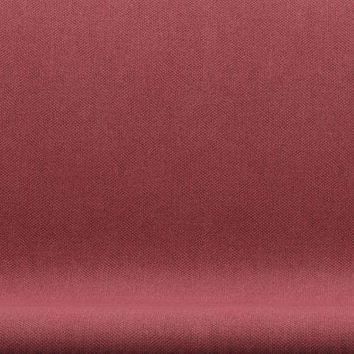 Fritz Hansen Svan soffa 2-person, svart lackerad/fiord rosa