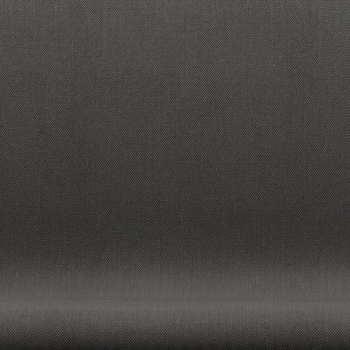 Fritz Hansen Svan soffa 2-personers, svart lack/steelcut trio mörkgrå