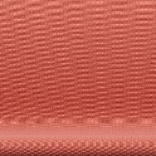 Fritz Hansen Svan soffa 2-personers, svart lack/steelcut trio rosa/orange