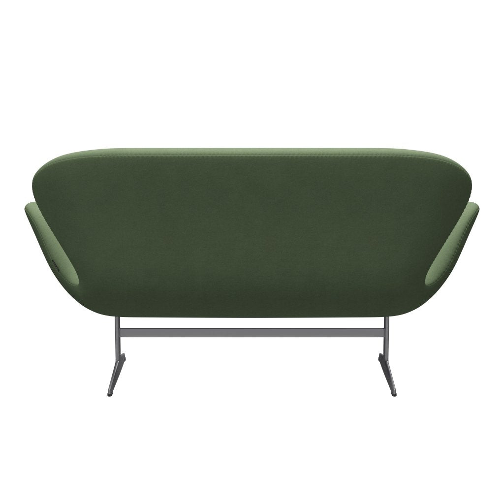 Fritz Hansen Svan soffa 2-sits, silvergrå/divina olivgrön