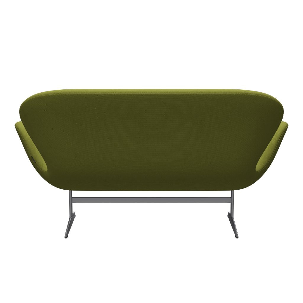 Fritz Hansen Svan soffa 2-personers, silvergrå/steelcut clear millitar green