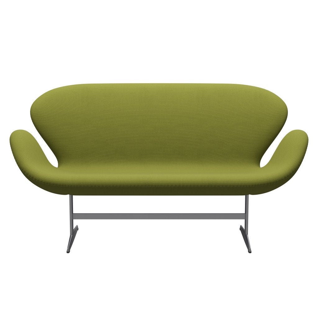 Fritz Hansen Svan soffa 2-personers, silvergrå/steelcut clear millitar green