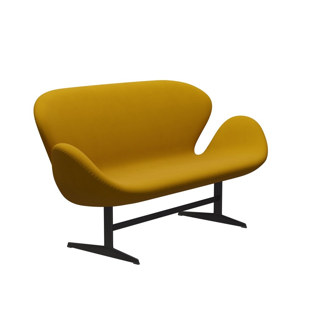 Fritz Hansen Svan soffa 2-personers, varm grafit/komfort gul (62004)