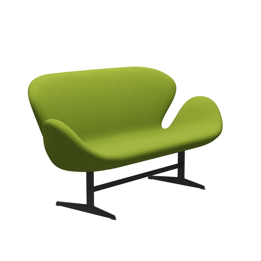 Fritz Hansen Svan soffa 2-personers, varm grafit/komfort ljusgrön (68000)