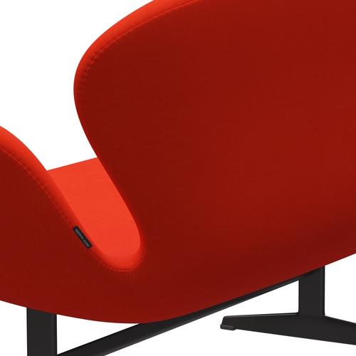 Fritz Hansen Svan soffa 2-personers, varm grafit/komfort orange/röd