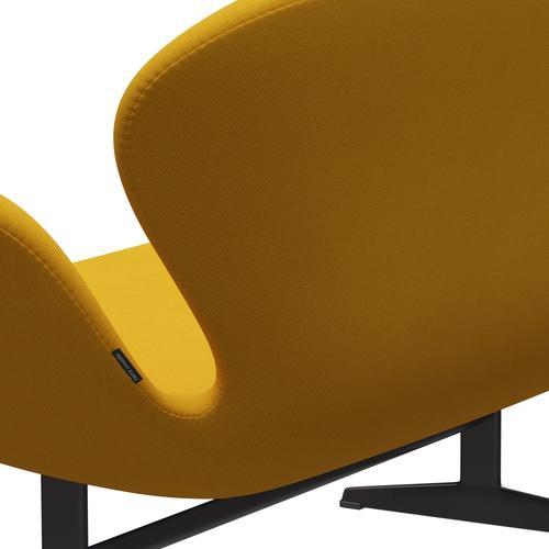 Fritz Hansen Svan soffa 2-personers, varm grafit/steelcut trio gul