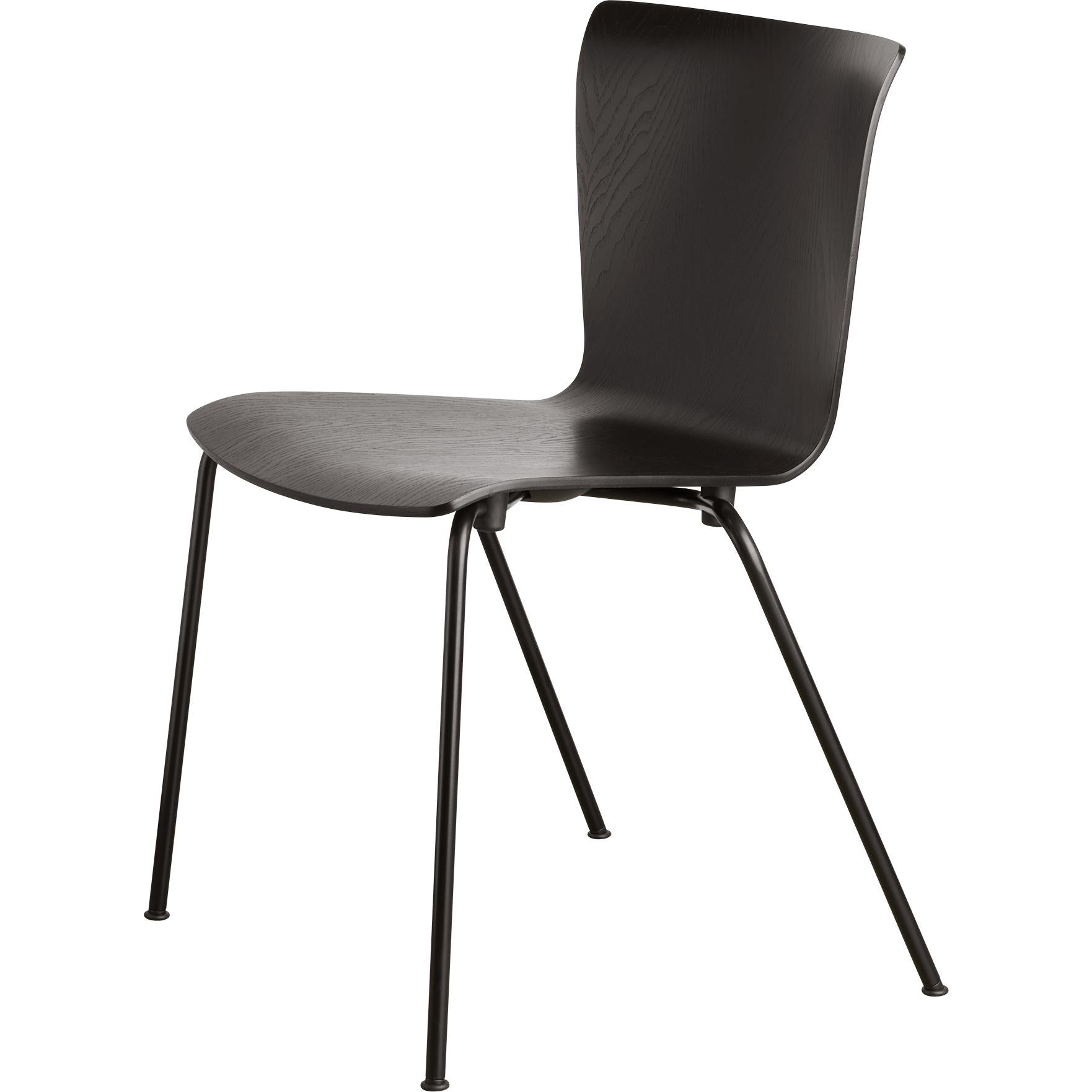 Fritz Hansen Vico Duo Chair Black Ask Skald, Powder Coated Frame
