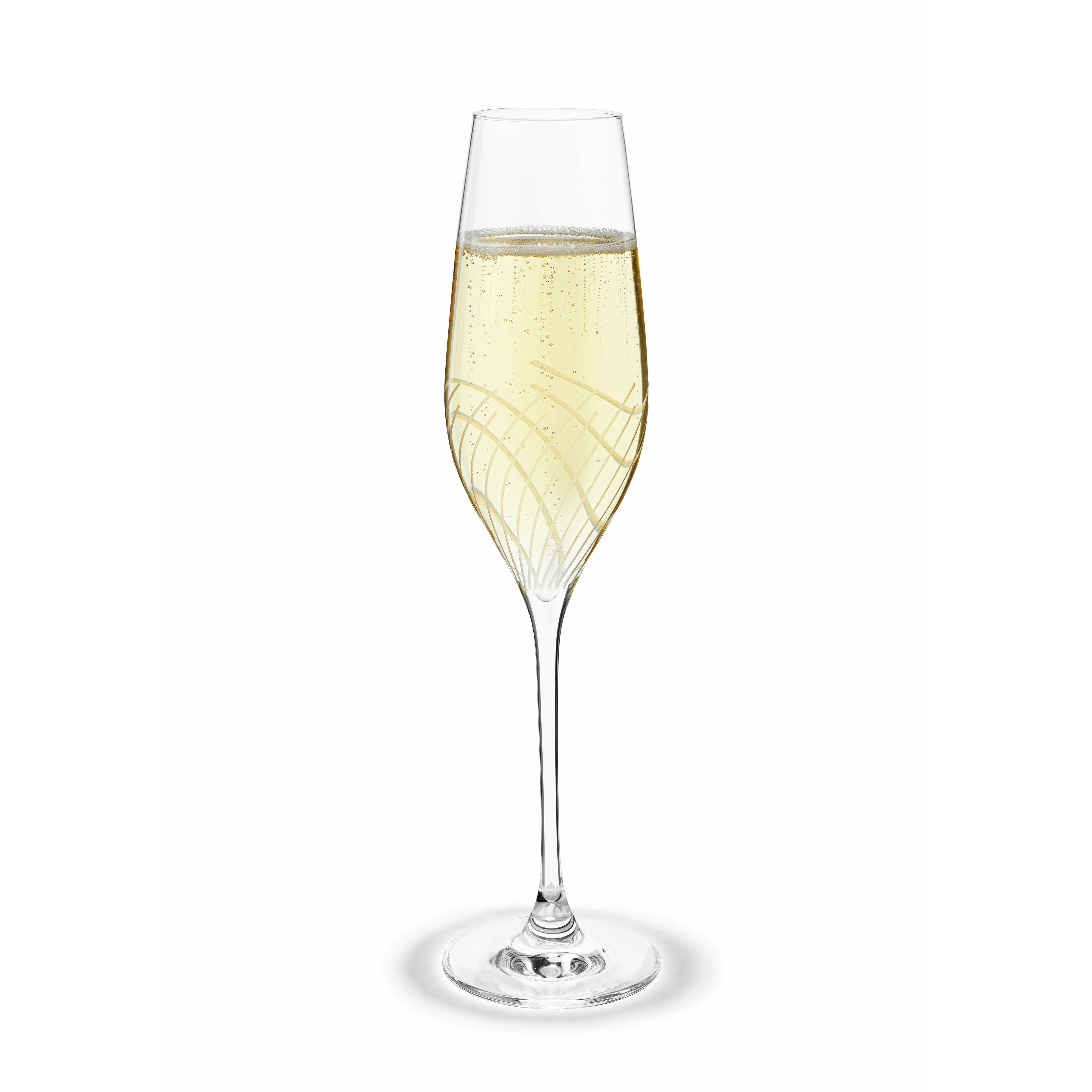 Holmegaard Cabernet Lines champagneglas, 2 st.