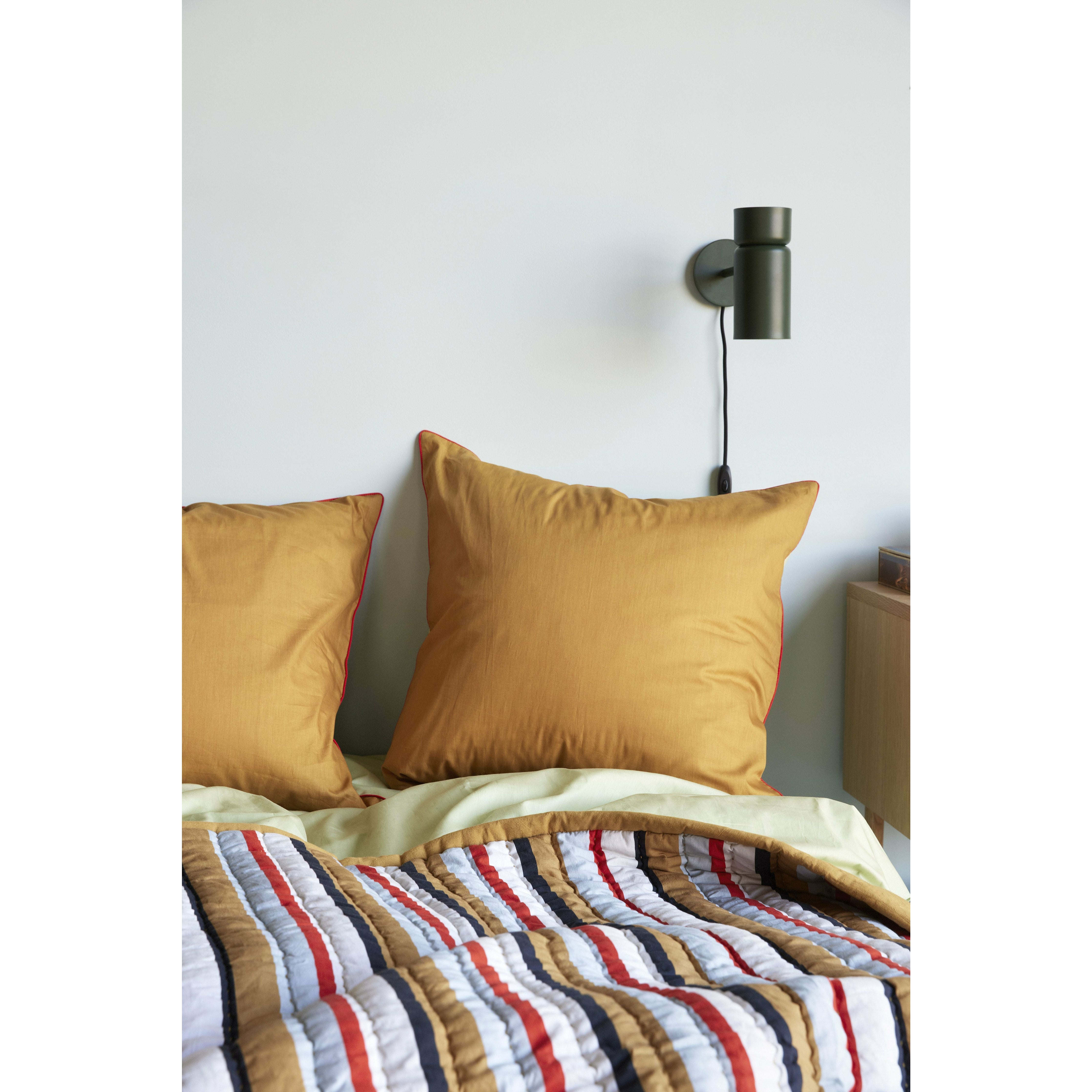 Hübsch Aki sängkläder grön/orange 80/220 cm