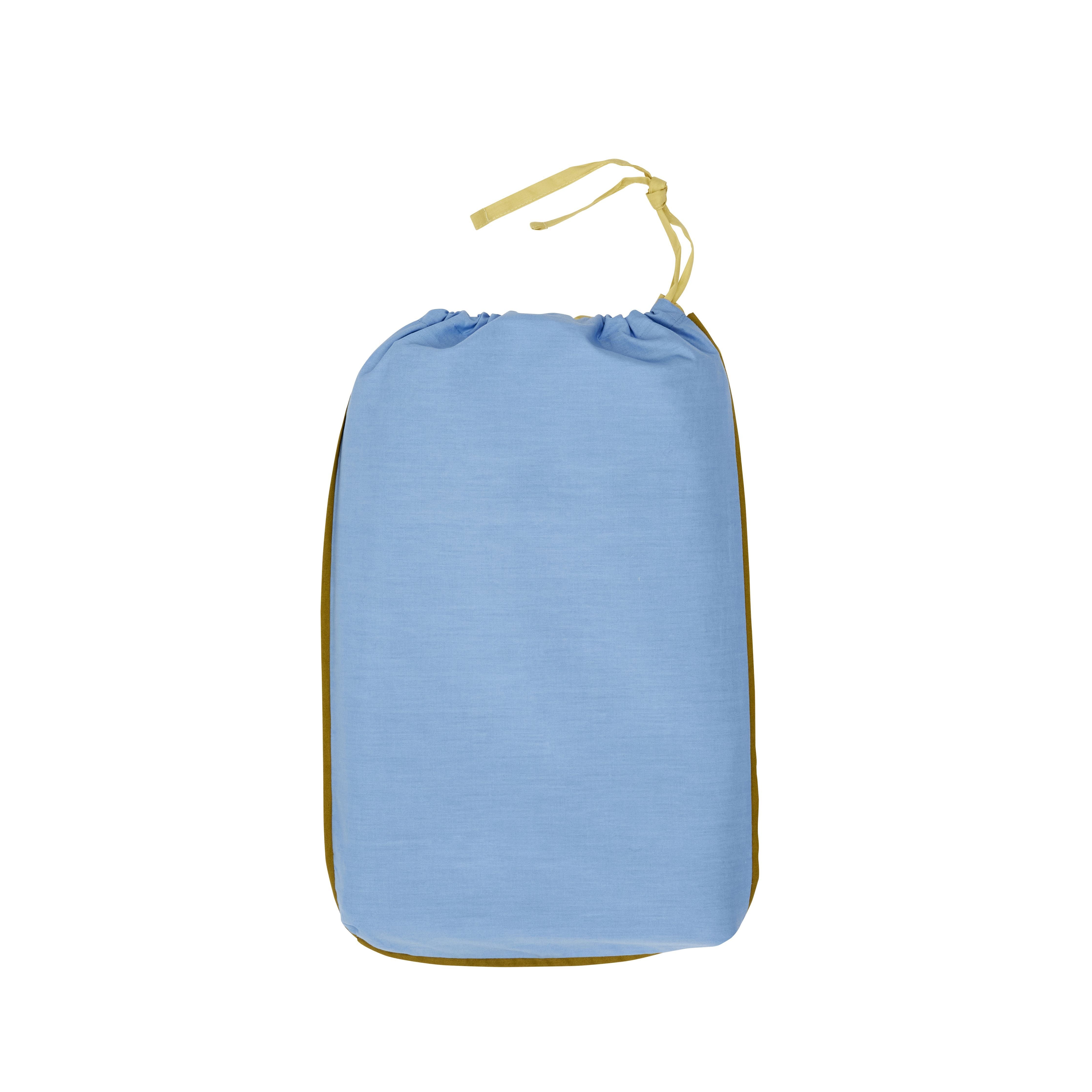 Hübsch Aki sängkläder blå/gul, 60/200 cm