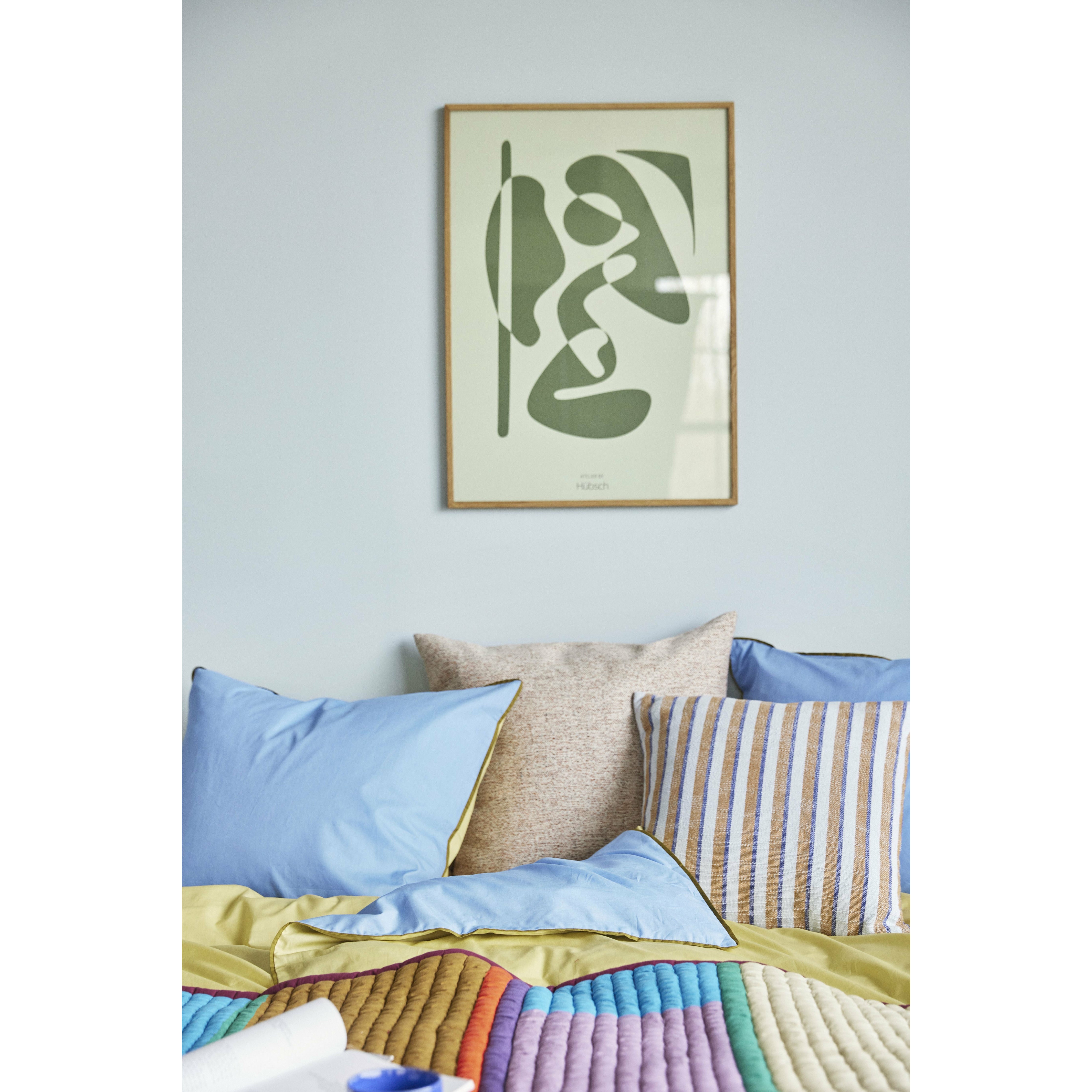Hübsch Aki sängkläder blå/gul, 80/220 cm