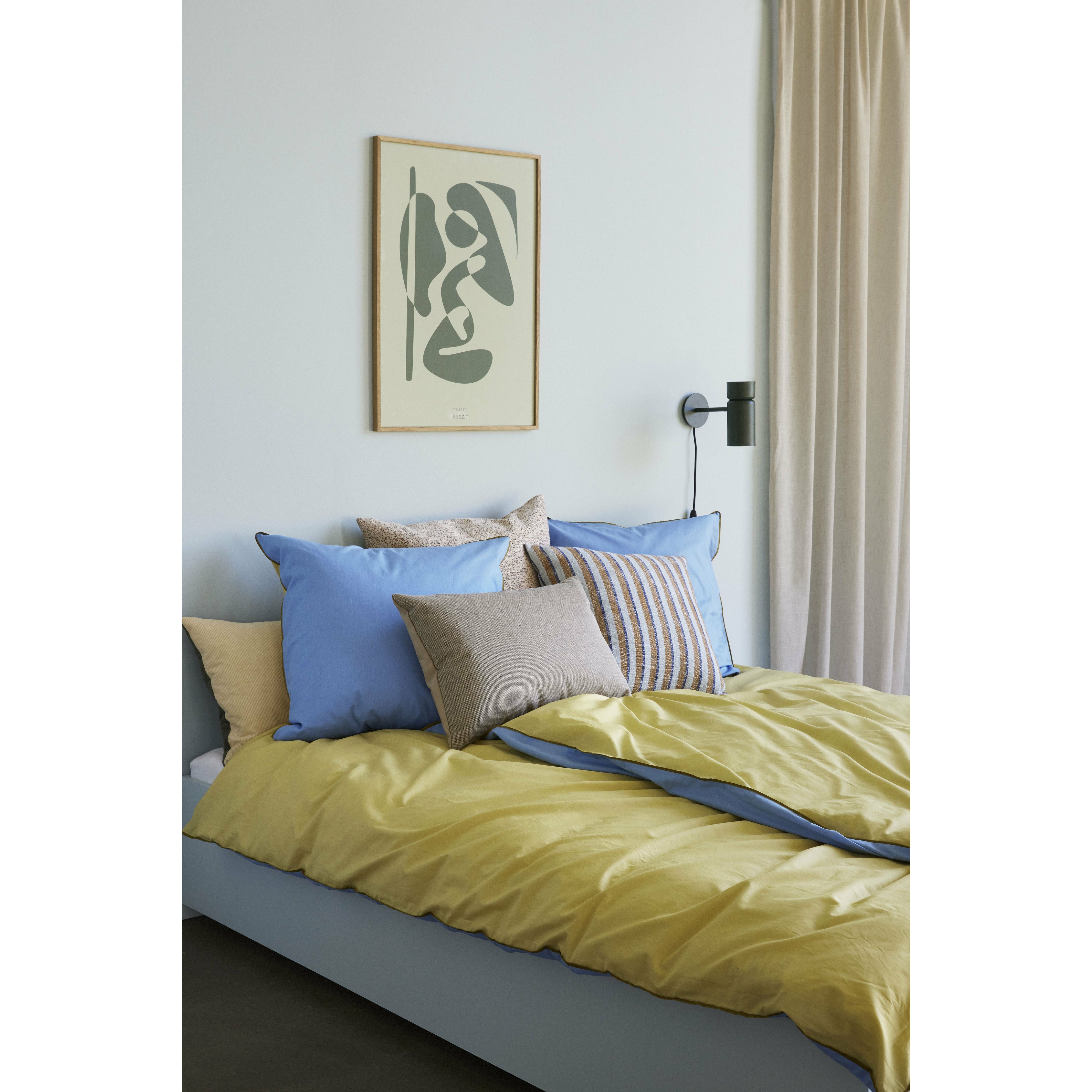 Hübsch Aki sängkläder blå/gul, 80/220 cm