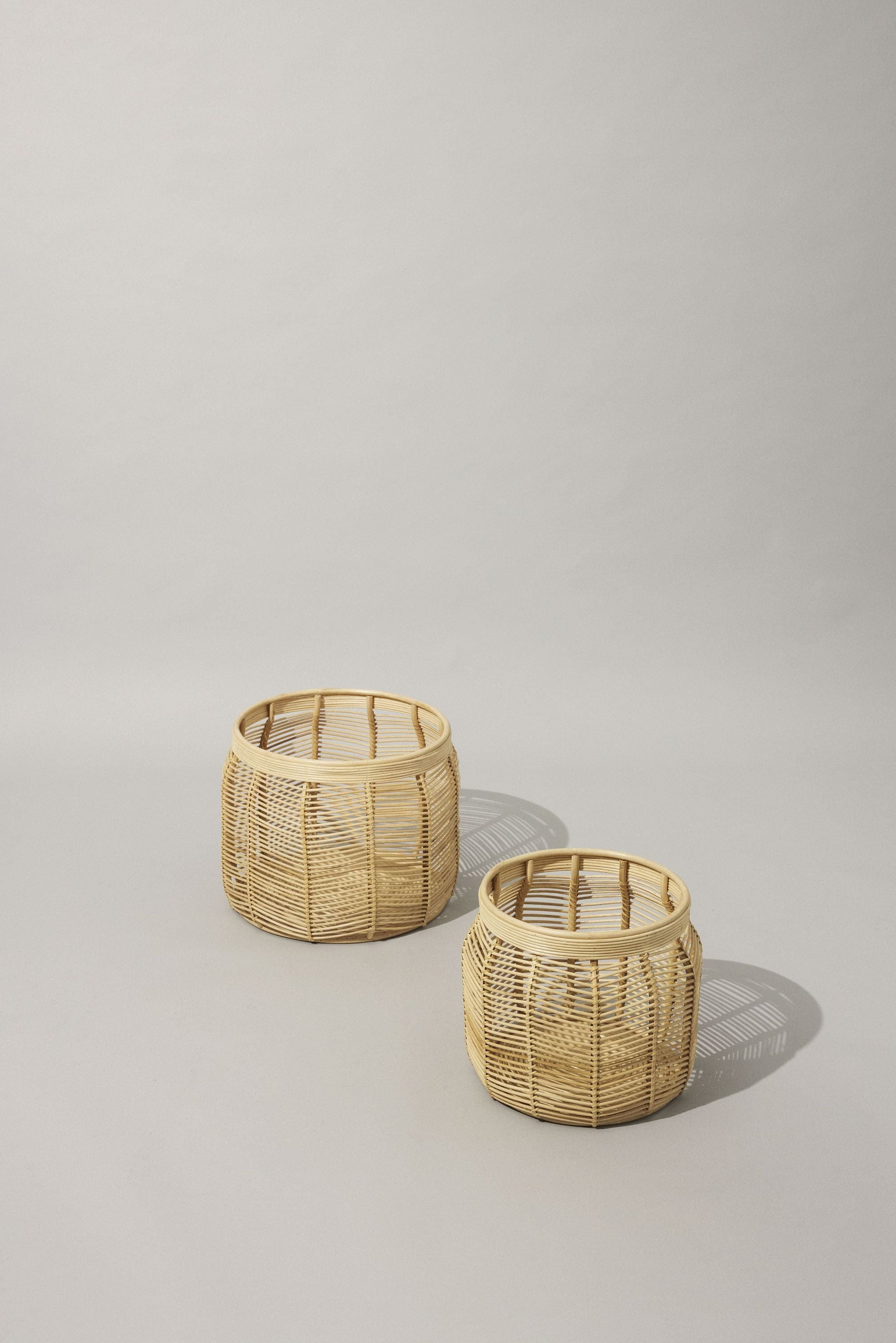 Hübsch Gentle Basket Nature Set med 2
