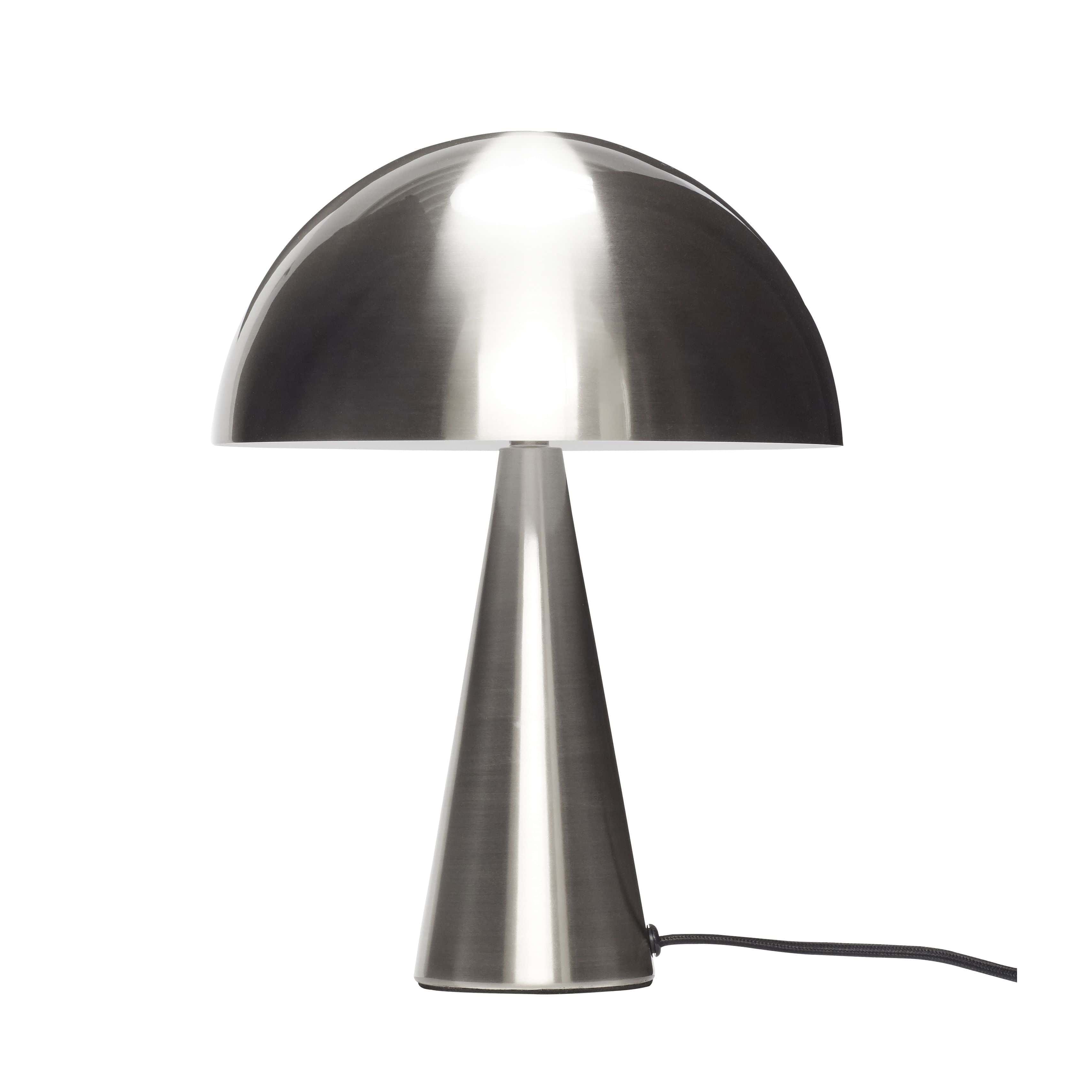 Hübsch Mush Table Lamp Metal Nickel, 25x33 cm