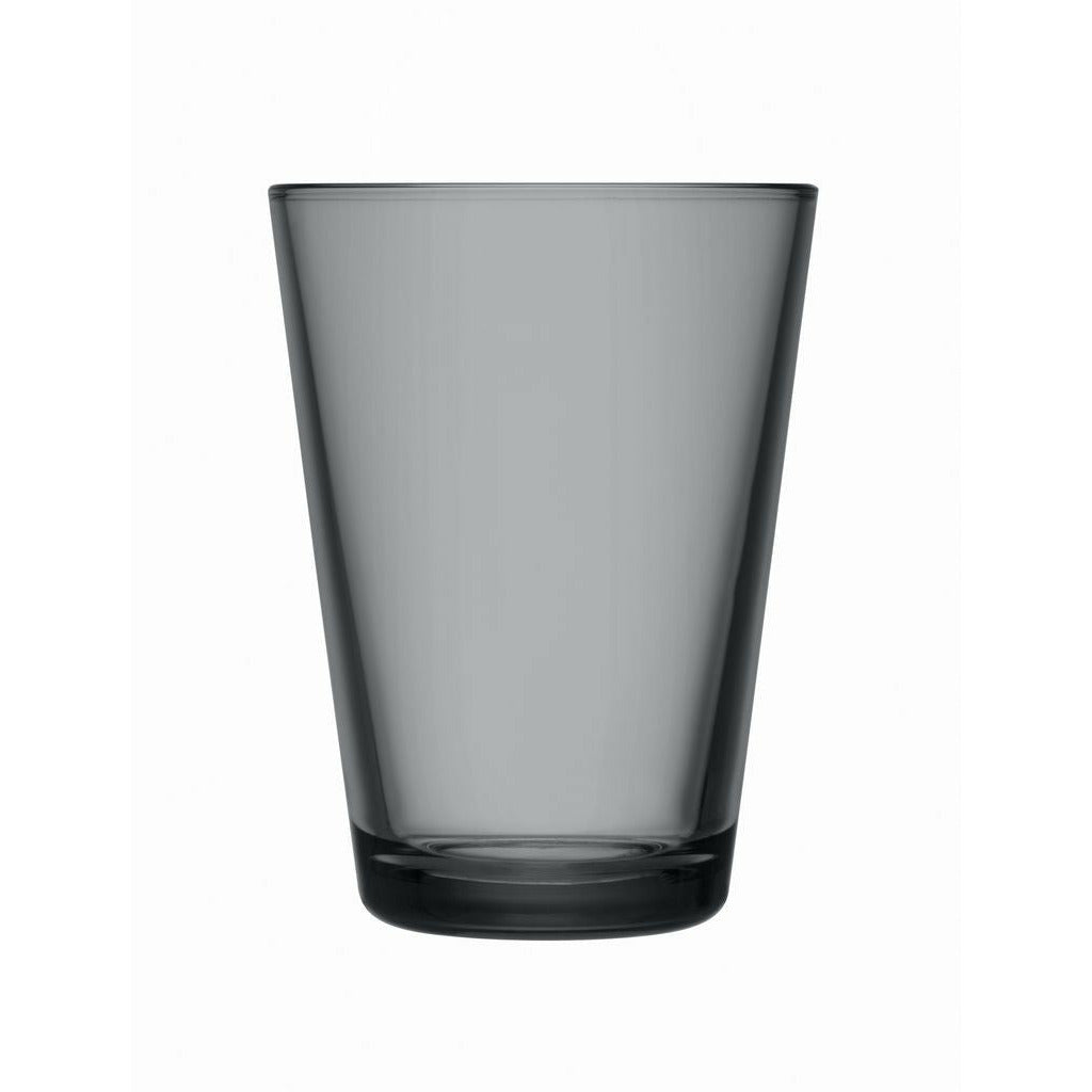 Iittala Katio Drinking Glass Dark Grey 40 Cl, 2 st.