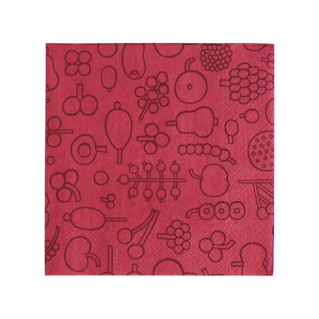 Iittala Oiva Toikka Birdie Papierserviet 33 cm, frutta röd