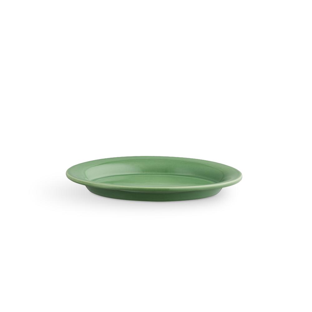 Kähler Ursula oval platta, mörkgrön, 18x13 cm