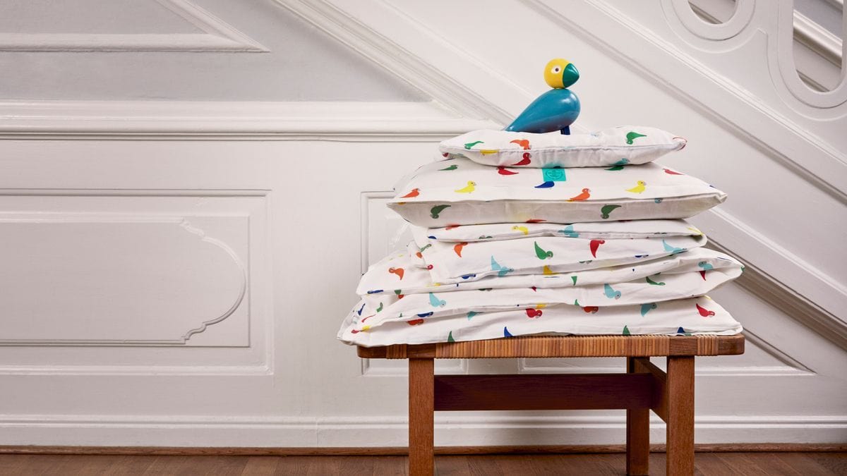 Kay Bojesen Spädbarn sängkläder sångfågel 70x100 cm