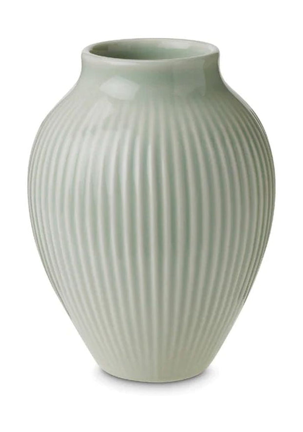 Knabstrup Keramik Vas med spår h 12,5 cm, irgreen