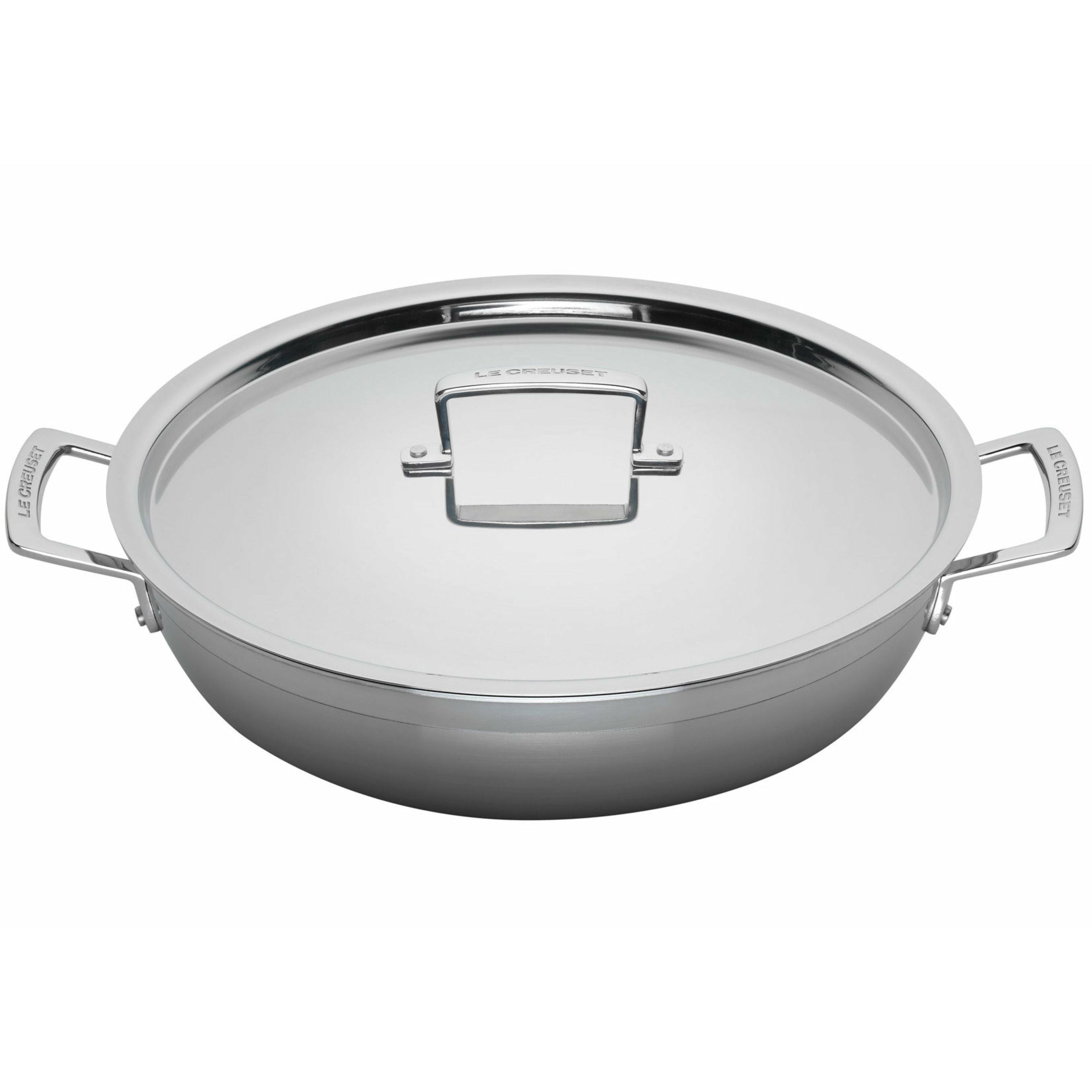 Le Creuset Saute Pot med non-stick-beläggning och lock 3-ply rostfritt stål, 30 cm