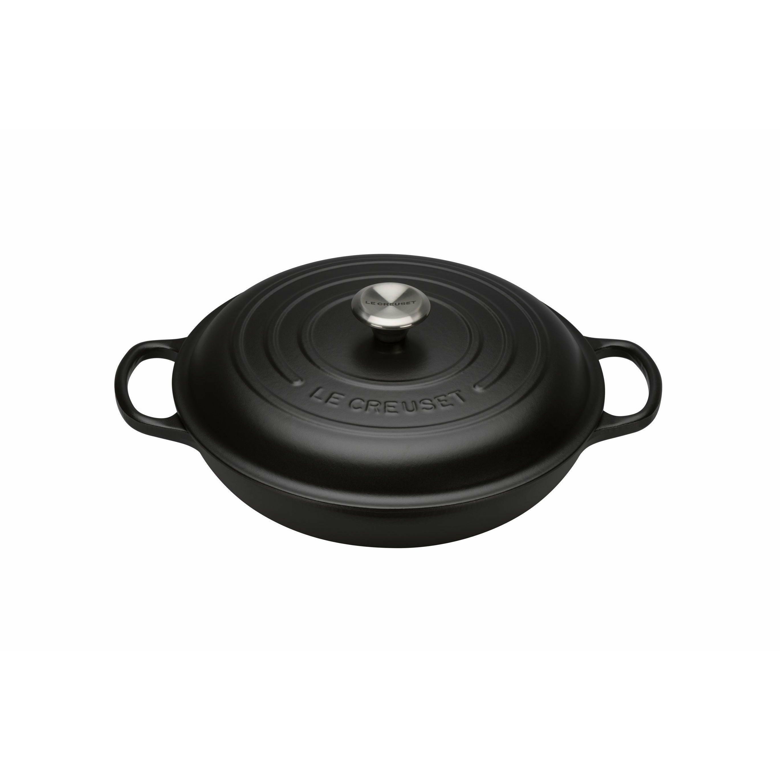 Le Creuset signatur buffépanna med svart interiör emalj 30 cm, svart