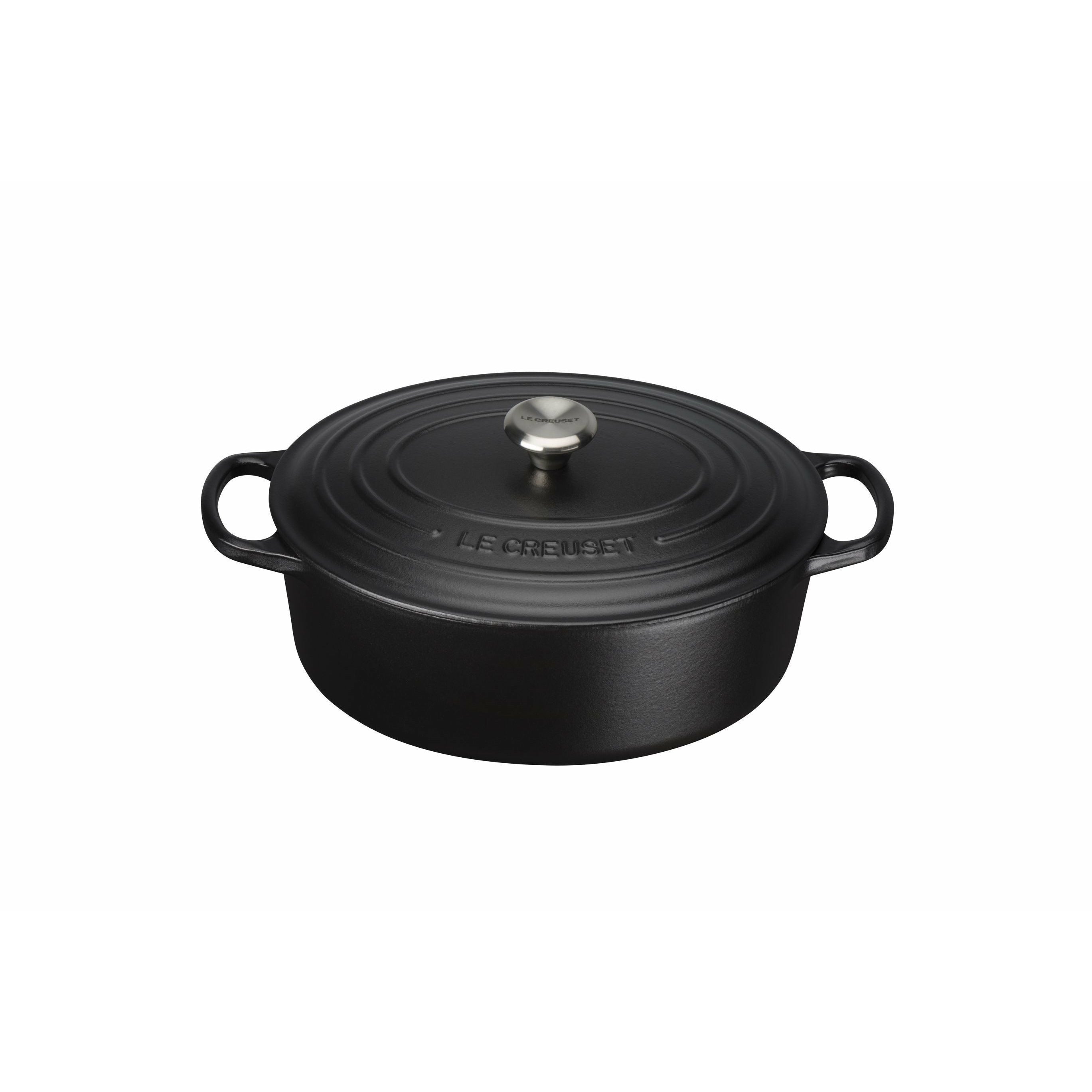 Le Creuset Signature Oval Casserole 27 cm, svart