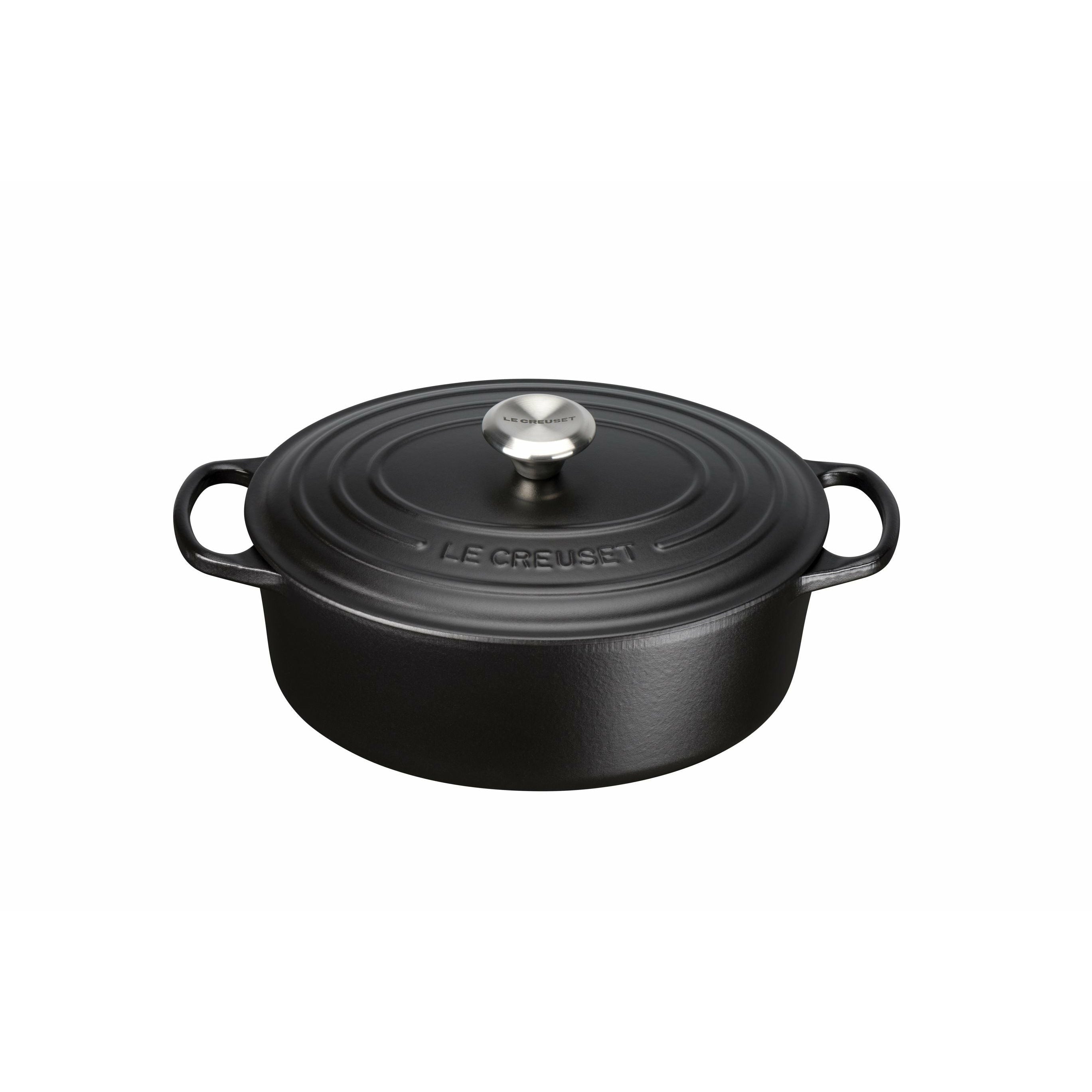 Le Creuset Signature Oval Casserole 29 cm, svart