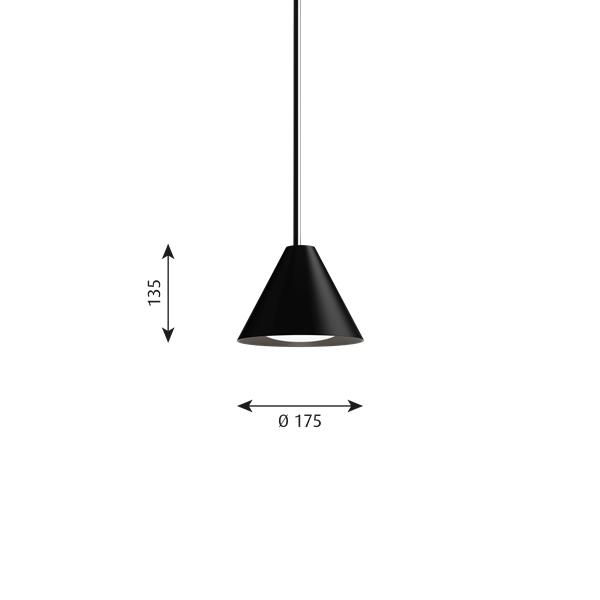 Louis Poulsen Cone LED Ø 175mm, svart