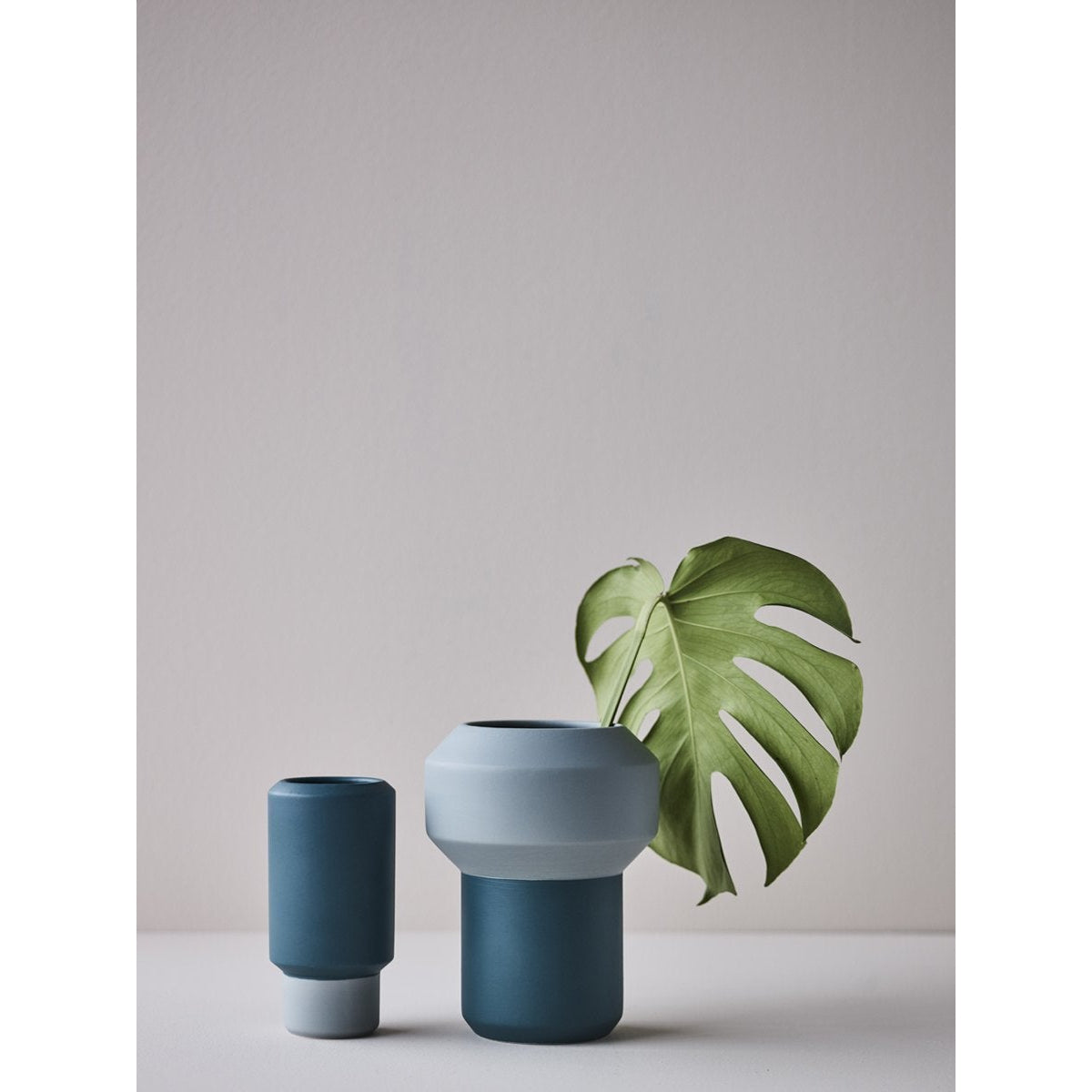 Lucie Kaas Fumario Vase Blue/Mint, 16,5 cm