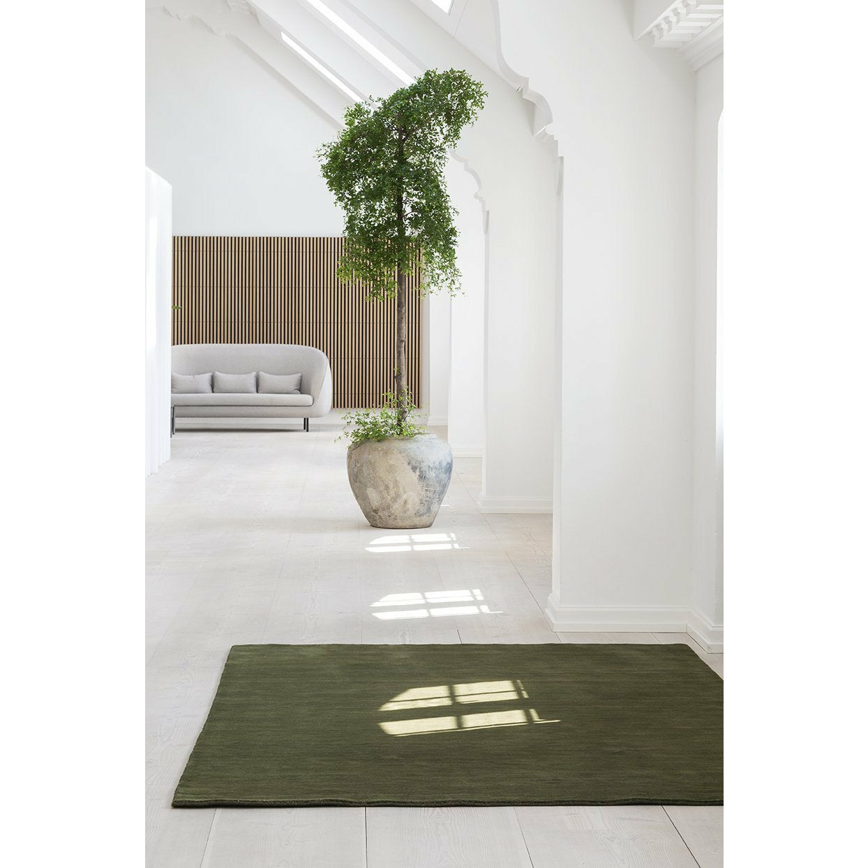 Massimo Jordmattan Moss Green, 170x240 cm