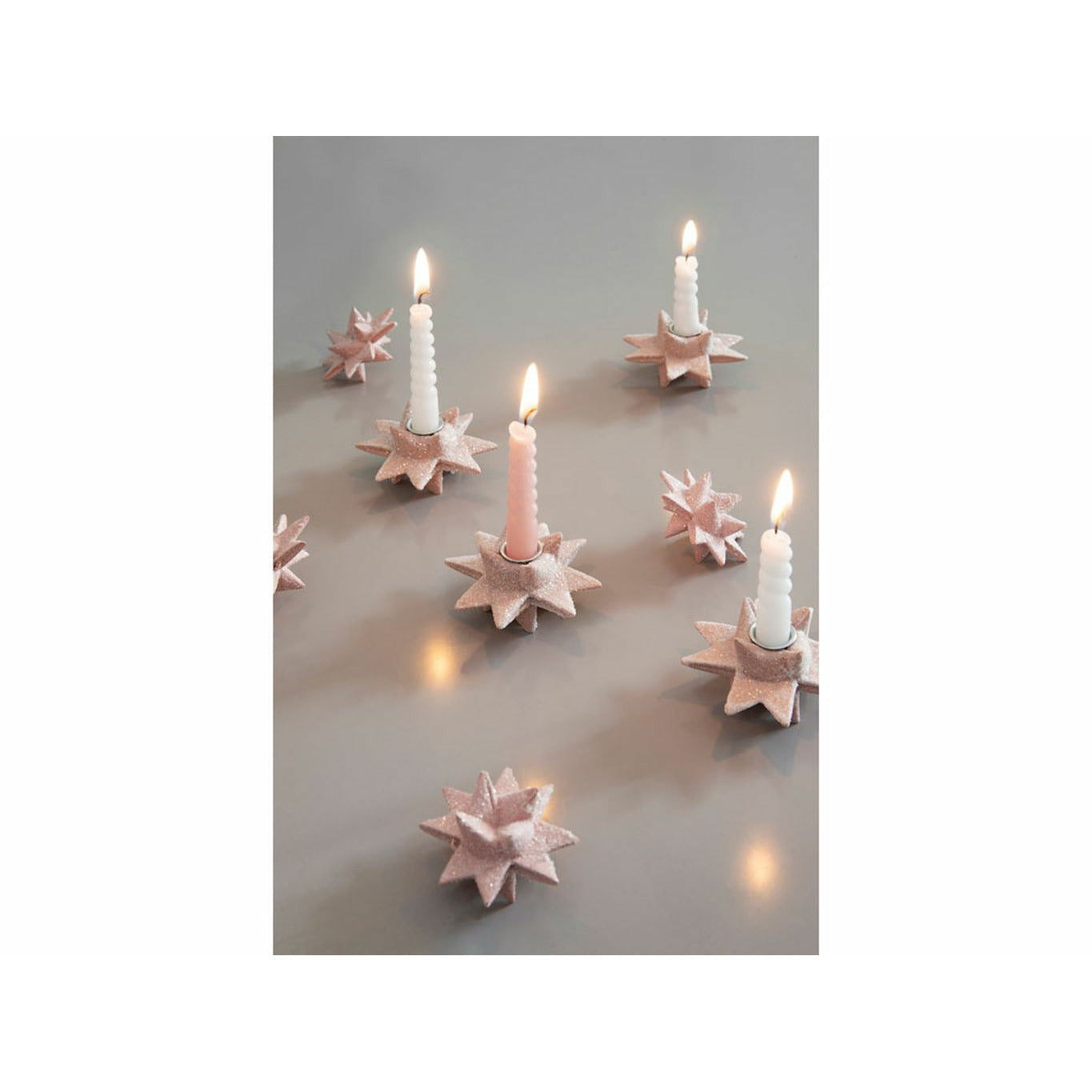 Medusa-Copenhagen Star Shot Candlestick för Kronelys Pink, 2 st.
