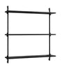 Moebe Wall Shelving WS.85.1, Sort/Sort