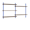 Moebe Wall Shelving WS.85.2, Røget Eg/Dyb Blå