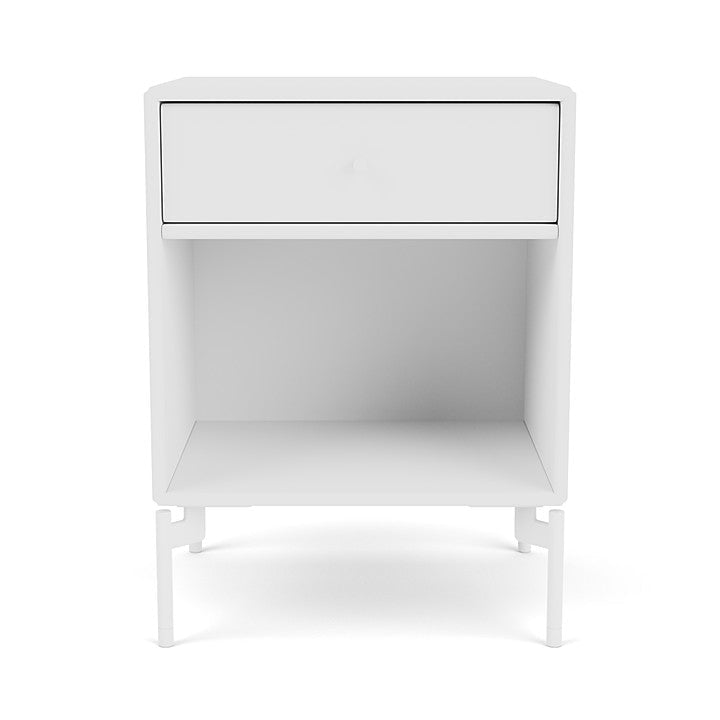 Montana Dream Bedside Table With Ben, New White/Snow White