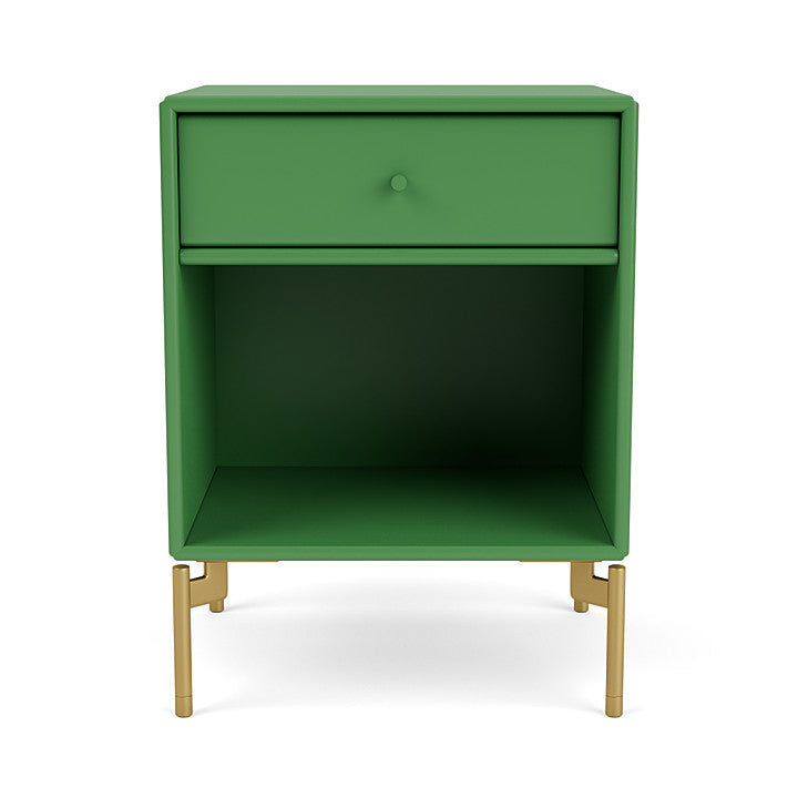 Montana Dream Bedside Table With Ben, Parsley Green/Brass