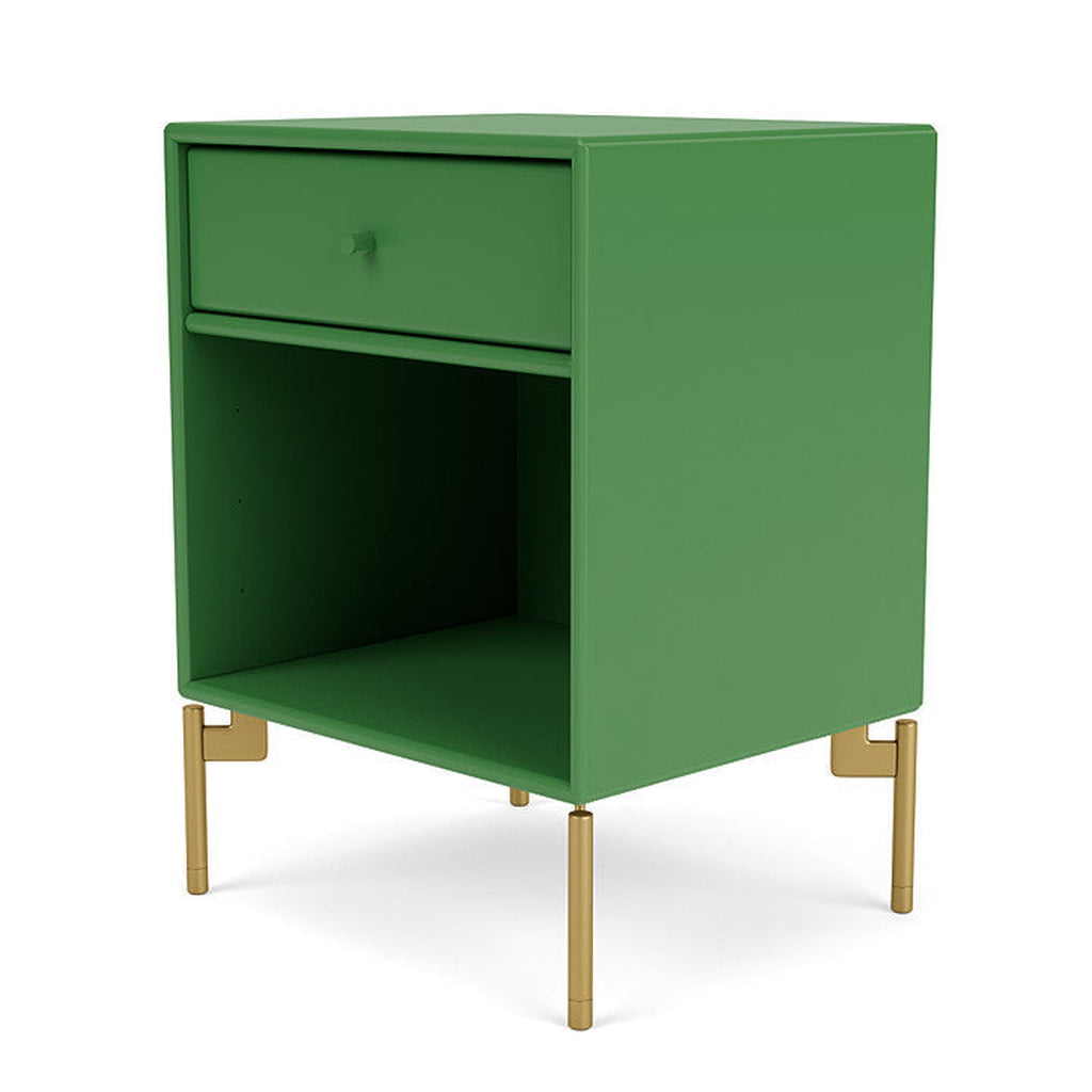 Montana Dream Bedside Table With Ben, Parsley Green/Brass