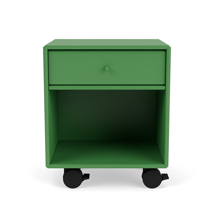 Montana Dream Bedside Table With Wheels, Parsley Green