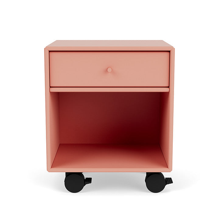Montana Dream Bedside Table With Wheels, Rabarber Red