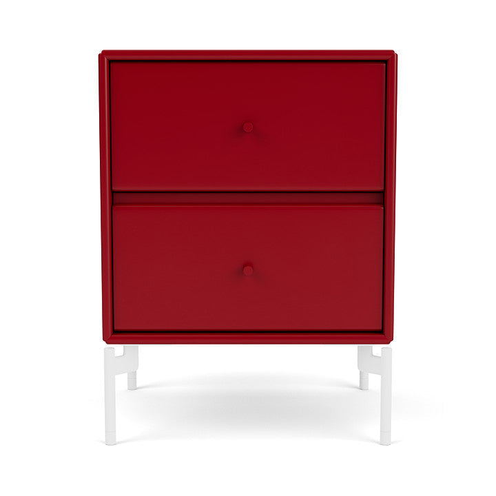 Montana Operation Drawer Table With Ben, Beetroot Red/Snow White