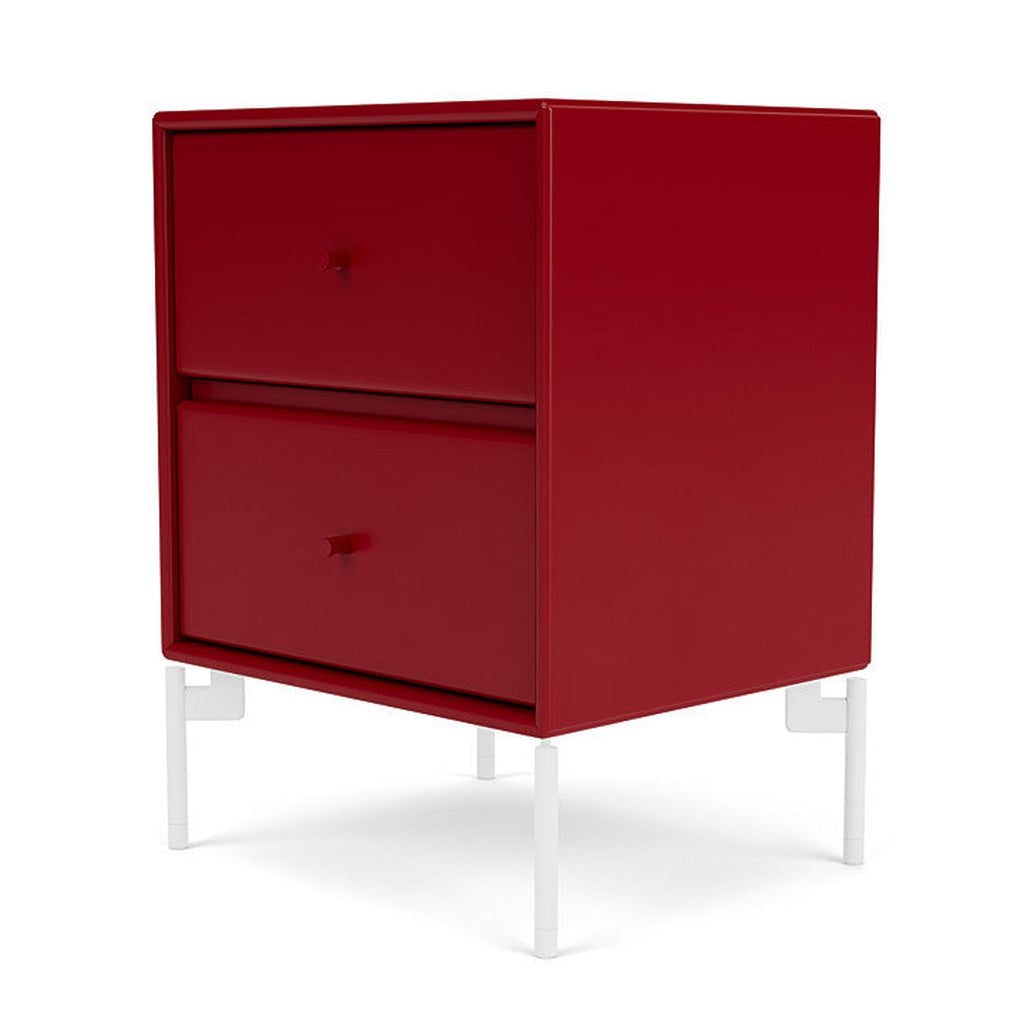 Montana Operation Drawer Table With Ben, Beetroot Red/Snow White