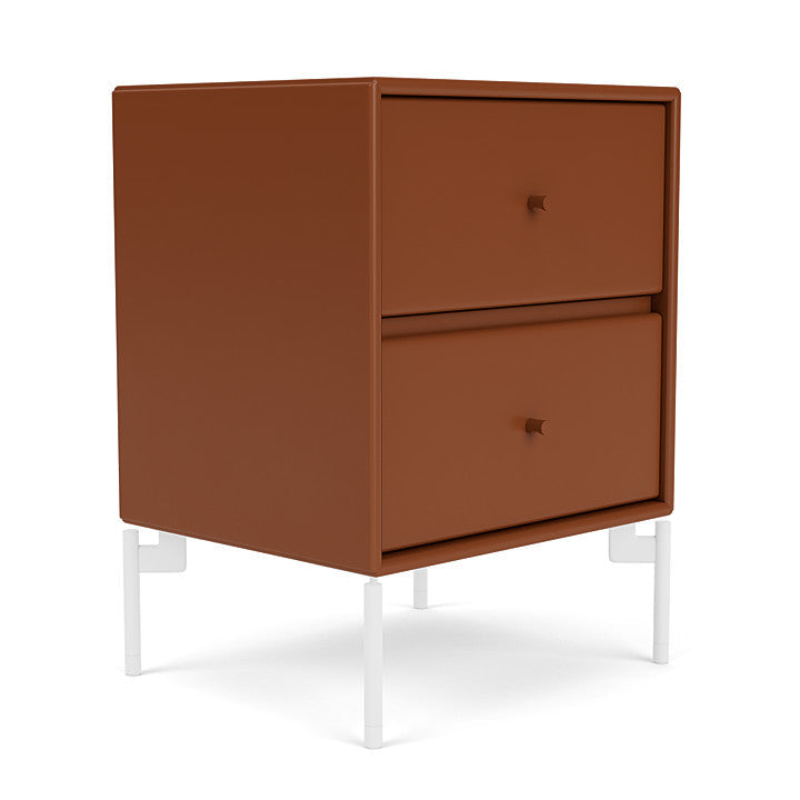 Montana Operation Drawer Table With Ben, Hazelnut Brown/Snow White