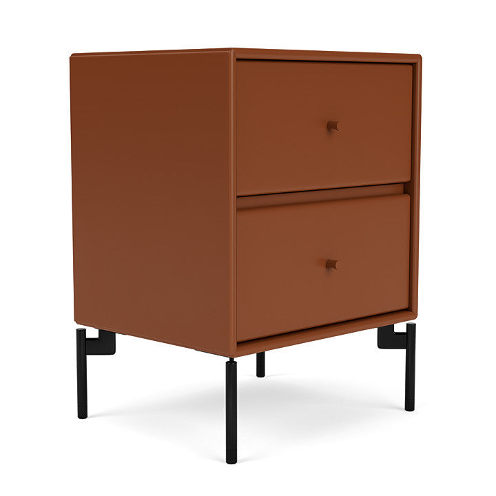 Montana Operation Drawer Table With Ben, Hazelnut Brown/Black