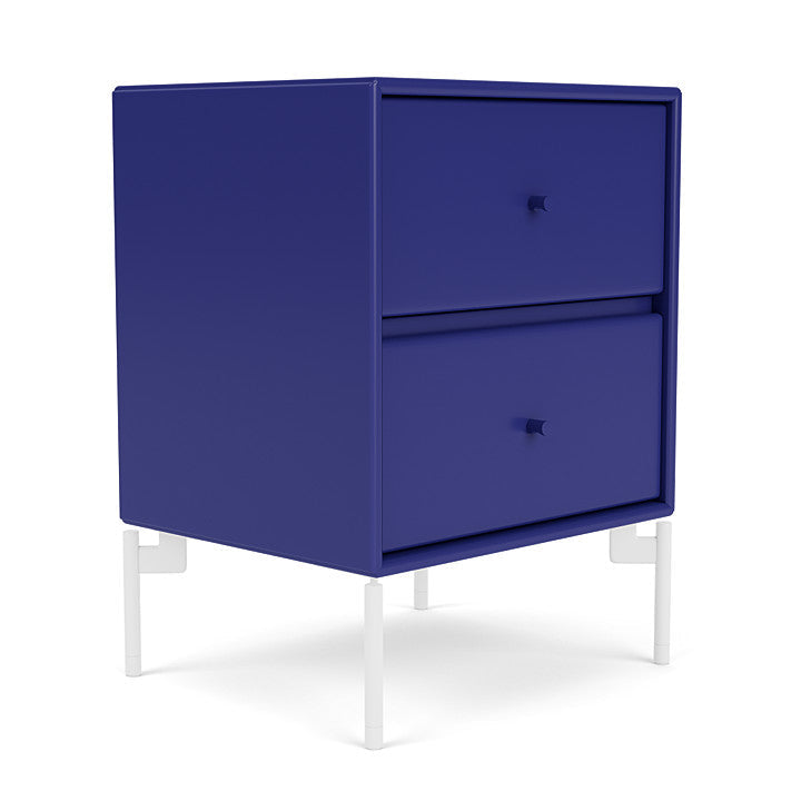 Montana Operation Drawer Table With Ben, Monarch Blue/Snow White
