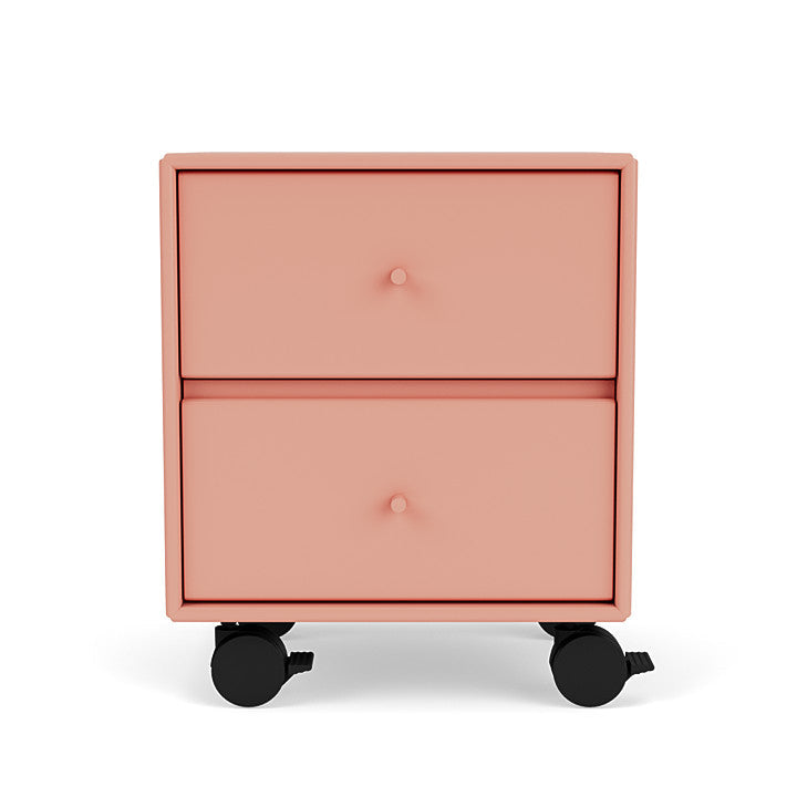 Montana Operation Drawer Table With Wheels, Rabarber Red