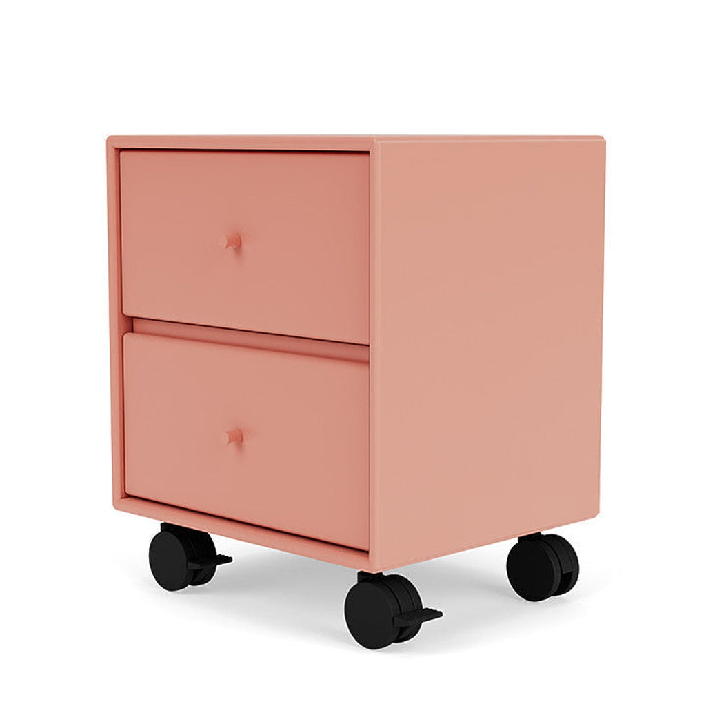 Montana Operation Drawer Table With Wheels, Rabarber Red