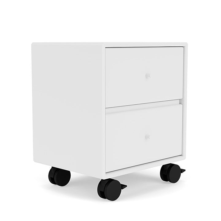Montana Operation Drawer Table With Wheels, Snow White