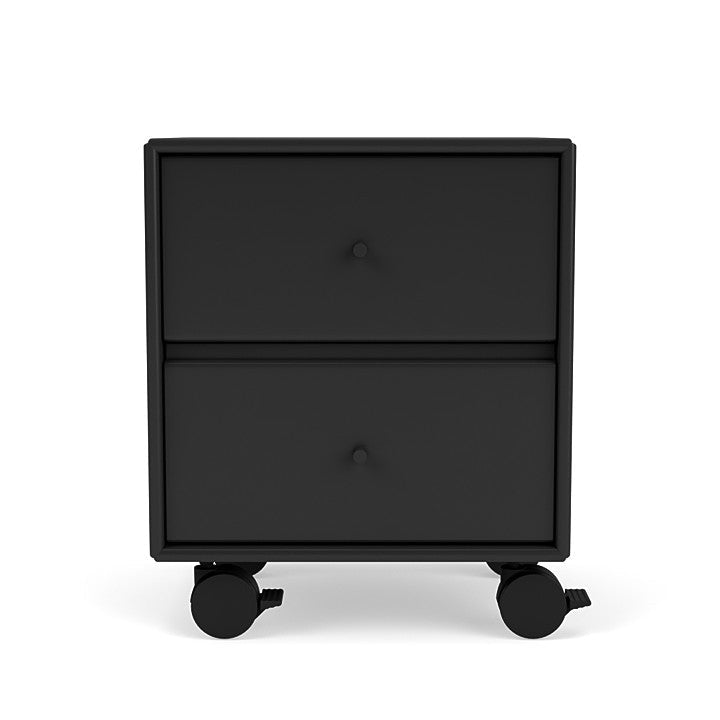 Montana Operation Drawer Table With Wheels, Black