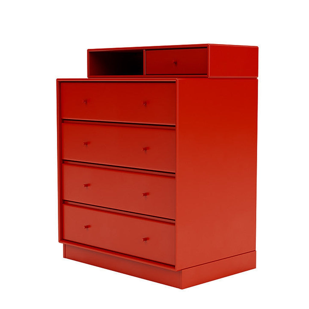 Montana Keep Bre of Drawers med 7 cm piedestal, Rose Red