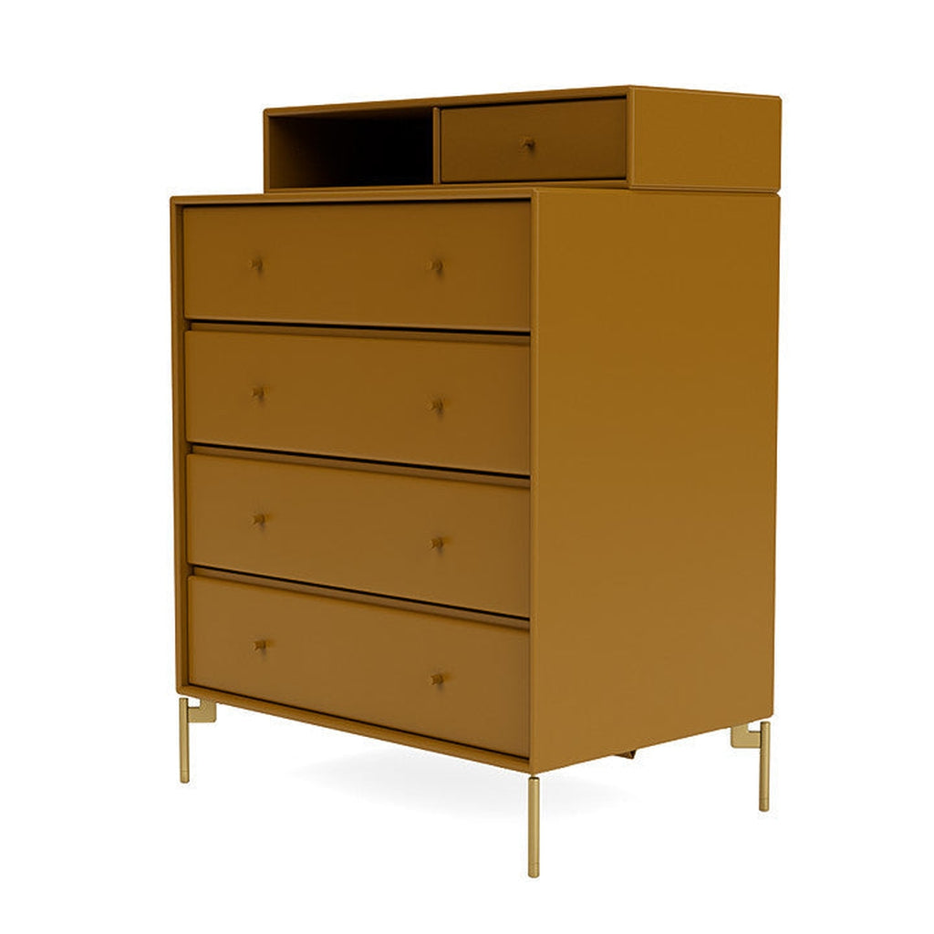 Montana Keep Bre of Drawers With Ben, Amber Yellow/Brass