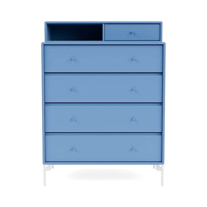 Montana Keep Bre of Drawers With Ben, Azure Blue/Snow White